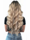 Flat Weft Hair Extensions - CUSTOM ORDER, 2-4 WEEKS SHIPPING, #T5-9/613 Dubai Balayage 96G-236G - Luxury Russian Remy Human Hair