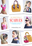 Medium Fashion Scarf/Scarves – Navy Poles Print
